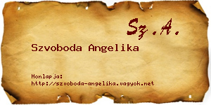 Szvoboda Angelika névjegykártya